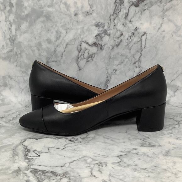 Cole Haan Women's 8C Black Leather The Go-To Block Heel Pump 45mm Slip On L16-7 - Picture 4 of 9